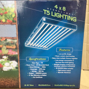 Hydrolight T5 4’ 8 Bulb Fixture 432W