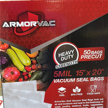 Load image into Gallery viewer, Armor Vac 50Bags Precut Vacuum Seal Bags