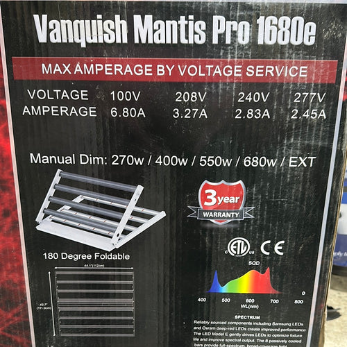 Vanquish Mantis pro 1680e