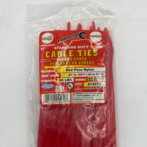 Cable Ties 8” Red