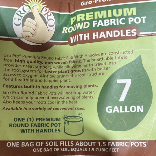 GroPro 7 Gallon Fabric Pot